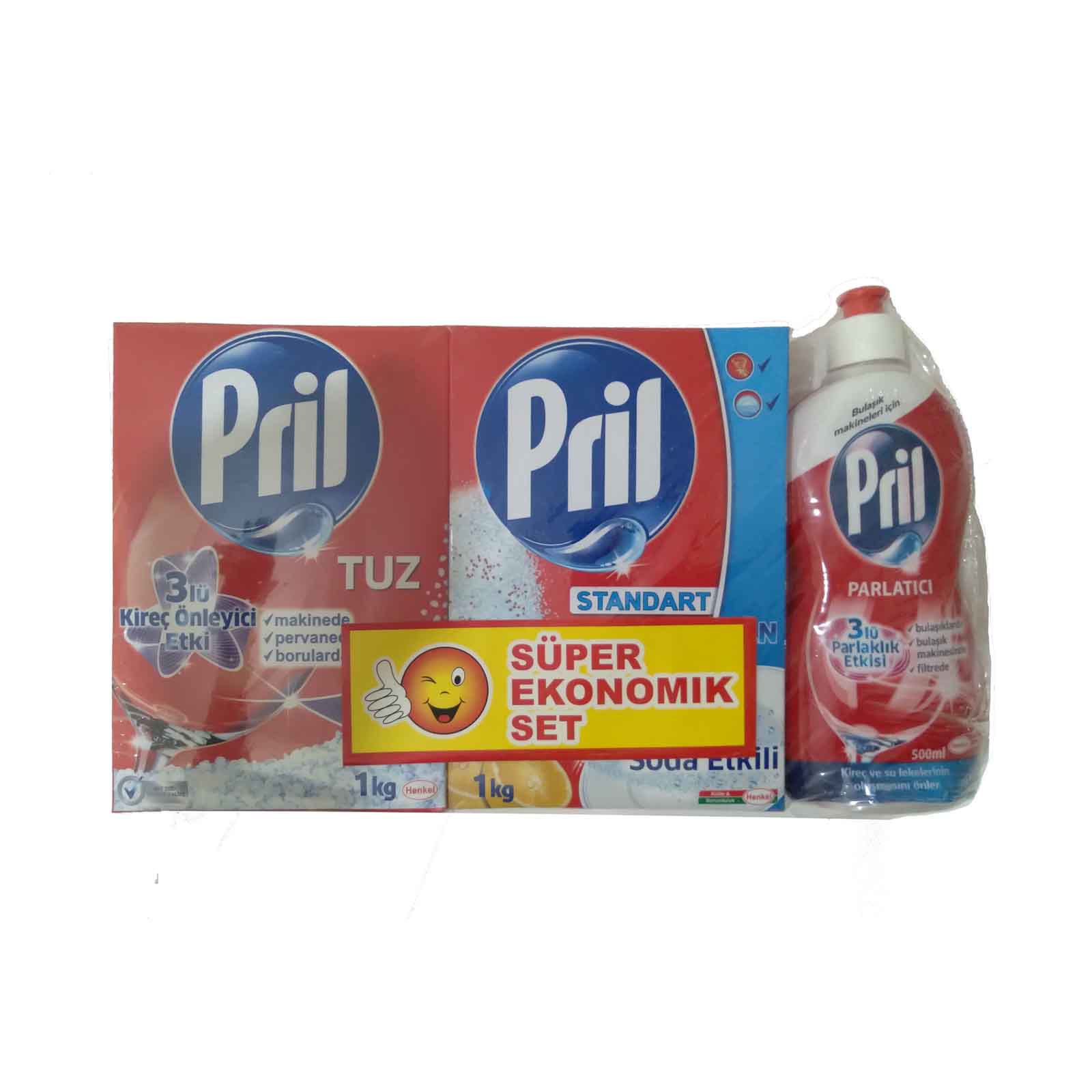 prilset2 ست ظرفشویی پریل ( پودر ، نمک و مایع جلا دهنده ) - تصویر 1